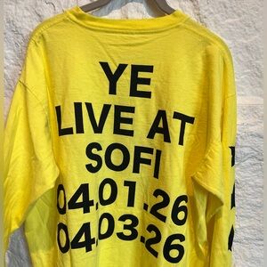 YE Live At SOFI Merch Long-Sleeve Tee. Only Tied around waist for concert.